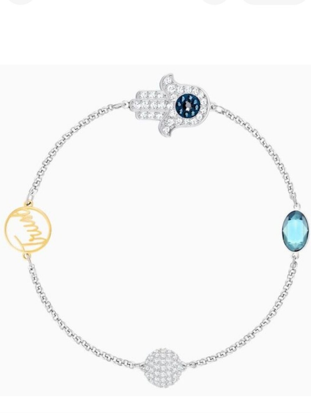 Swarovski Remix Collection Hamsa Hand Bracelet,Size M- Great Condition